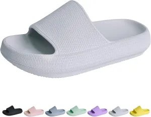 Youecci Cloud Slides for Kids丨Shower Slippers Bathroom Pool Sandals丨Boys Girls Comfy Thick Sole Slippers丨Summer Non-Slip Beach Shoes