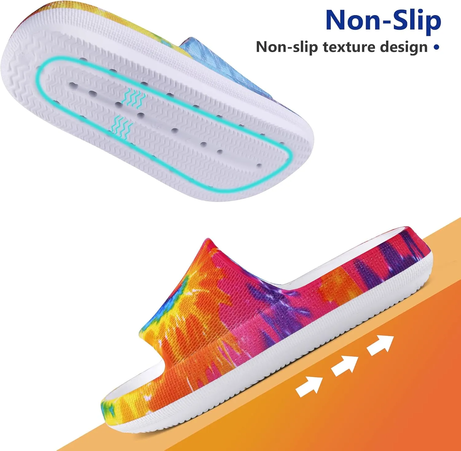 Youecci Cloud Slides for Kids丨Shower Slippers Bathroom Pool Sandals丨Boys Girls Comfy Thick Sole Slippers丨Summer Non-Slip Beach Shoes