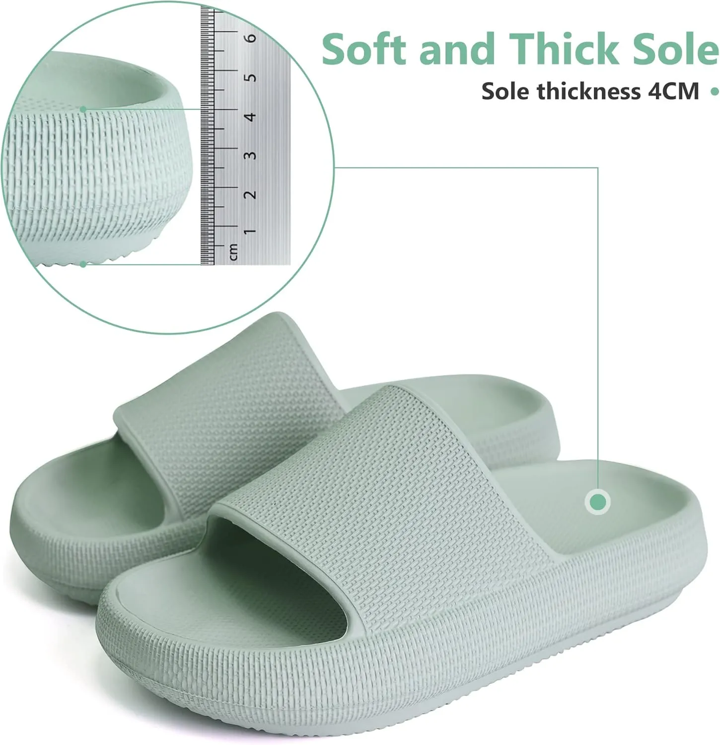 Youecci Cloud Slides for Kids丨Shower Slippers Bathroom Pool Sandals丨Boys Girls Comfy Thick Sole Slippers丨Summer Non-Slip Beach Shoes