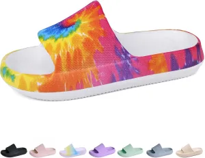 Youecci Cloud Slides for Kids丨Shower Slippers Bathroom Pool Sandals丨Boys Girls Comfy Thick Sole Slippers丨Summer Non-Slip Beach Shoes