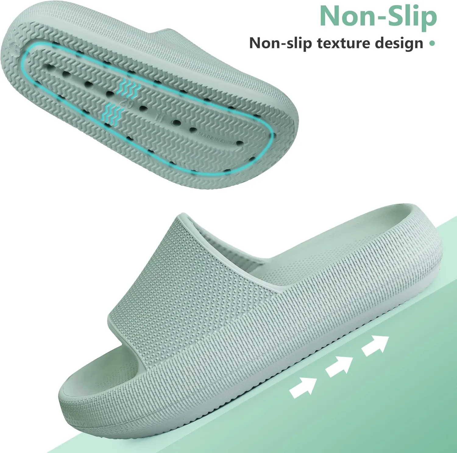 Youecci Cloud Slides for Kids丨Shower Slippers Bathroom Pool Sandals丨Boys Girls Comfy Thick Sole Slippers丨Summer Non-Slip Beach Shoes
