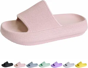Youecci Cloud Slides for Kids丨Shower Slippers Bathroom Pool Sandals丨Boys Girls Comfy Thick Sole Slippers丨Summer Non-Slip Beach Shoes
