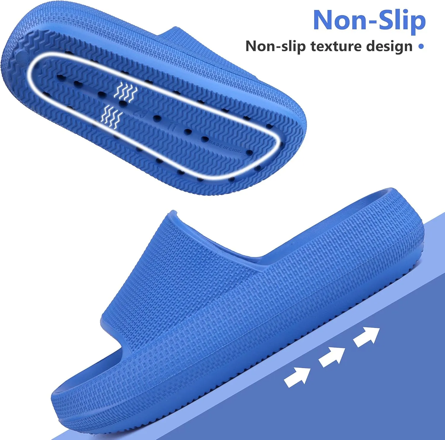 Youecci Cloud Slides for Kids丨Shower Slippers Bathroom Pool Sandals丨Boys Girls Comfy Thick Sole Slippers丨Summer Non-Slip Beach Shoes
