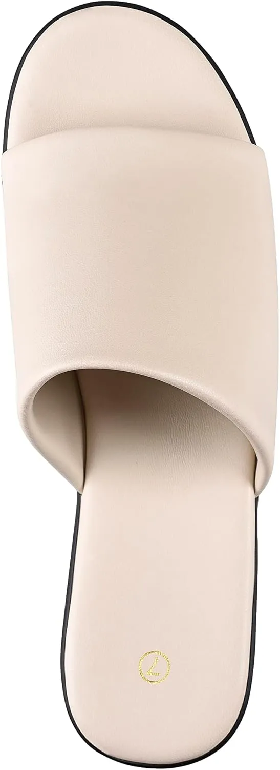 zero-sum Women's Platform Sandals Comfortable Open Toe Backless Slip On Wedge Sandals Summer Casual Slippers for Women