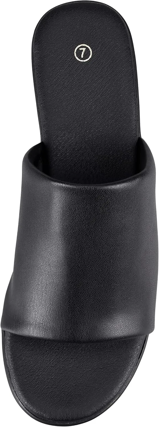 zero-sum Women's Platform Sandals Comfortable Open Toe Backless Slip On Wedge Sandals Summer Casual Slippers for Women