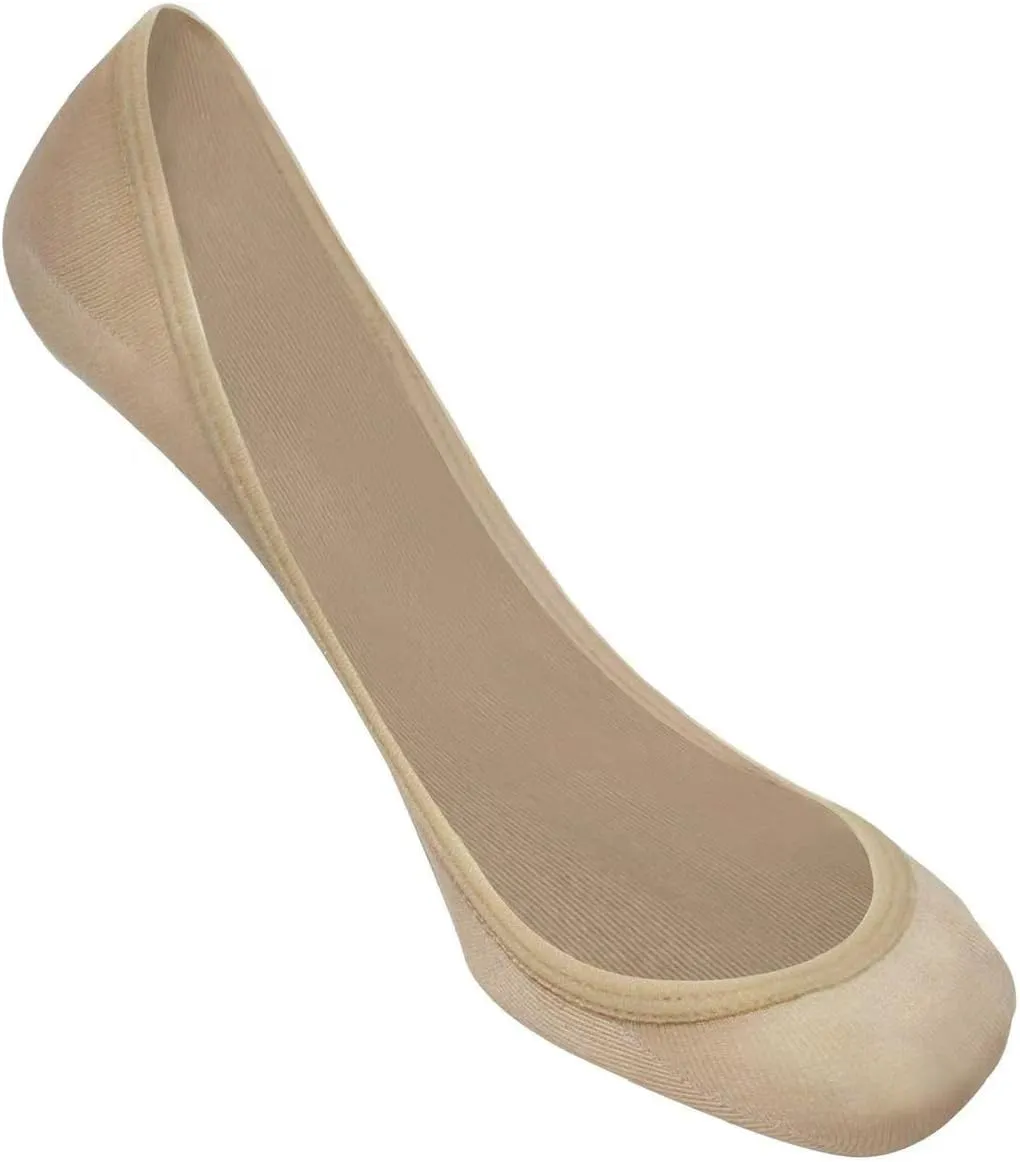 ZeroSock Bamboo Viscose Flats Invisible Socks For Heels With Mesh Ventilation with Anti-Slip Gel Heel Grip (4 Pairs Per Box)