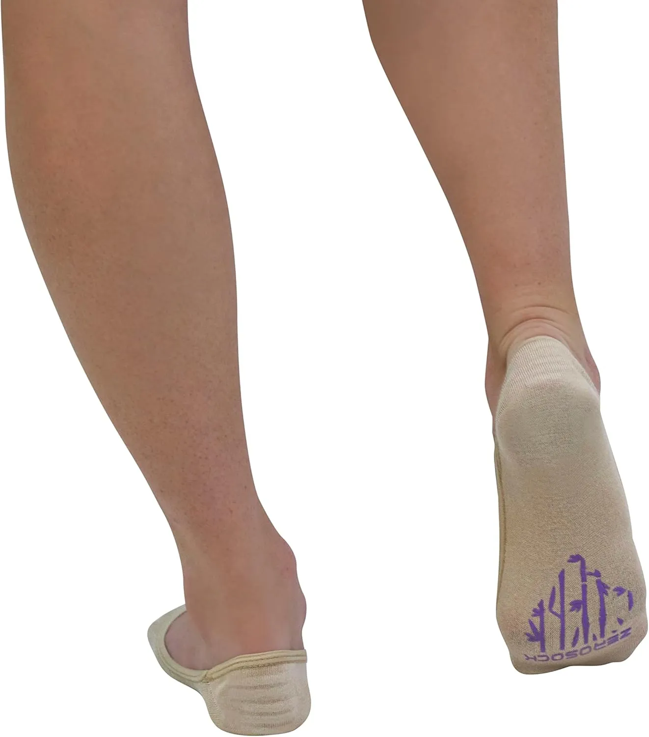ZeroSock Bamboo Viscose Flats Invisible Socks For Heels With Mesh Ventilation with Anti-Slip Gel Heel Grip (4 Pairs Per Box)