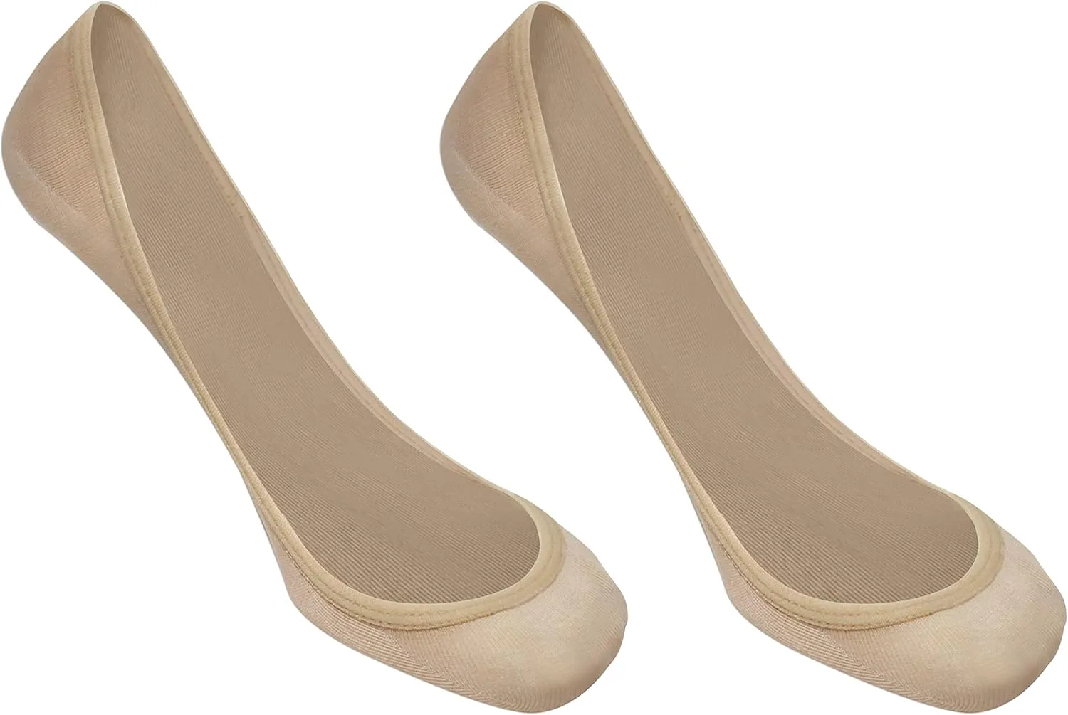ZeroSock Bamboo Viscose Flats Invisible Socks For Heels With Mesh Ventilation with Anti-Slip Gel Heel Grip (4 Pairs Per Box)