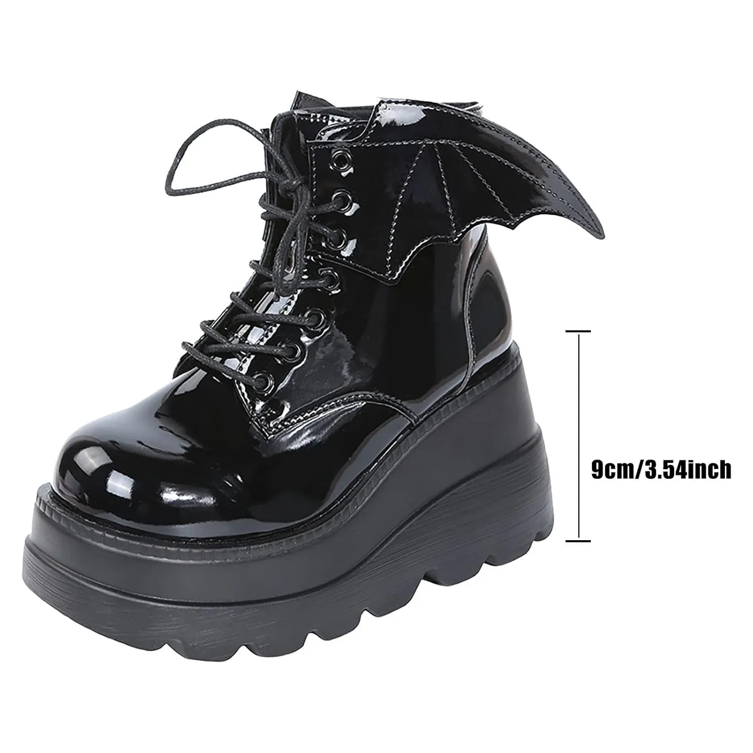 ZKXYFFS Womens Goth Ankle Boots Platform Chunky High Heel Lace Up Combat Boots Punk Short Booties Motorcycle Platform Boots for Women